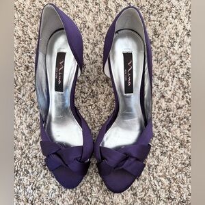Nina Elegant Purple Bow Heels